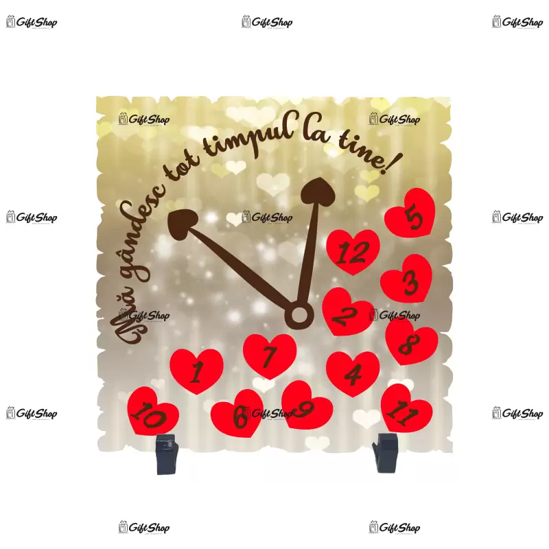 Ma gandesc tot timpul la tine, placheta cu mesaj